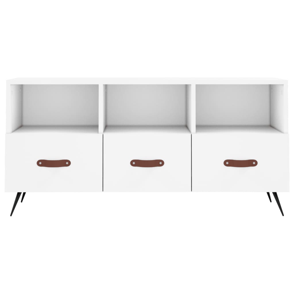 Mueble de TV madera de ingeniería blanco 102x36x50 cm