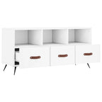 Mueble de TV madera de ingeniería blanco 102x36x50 cm