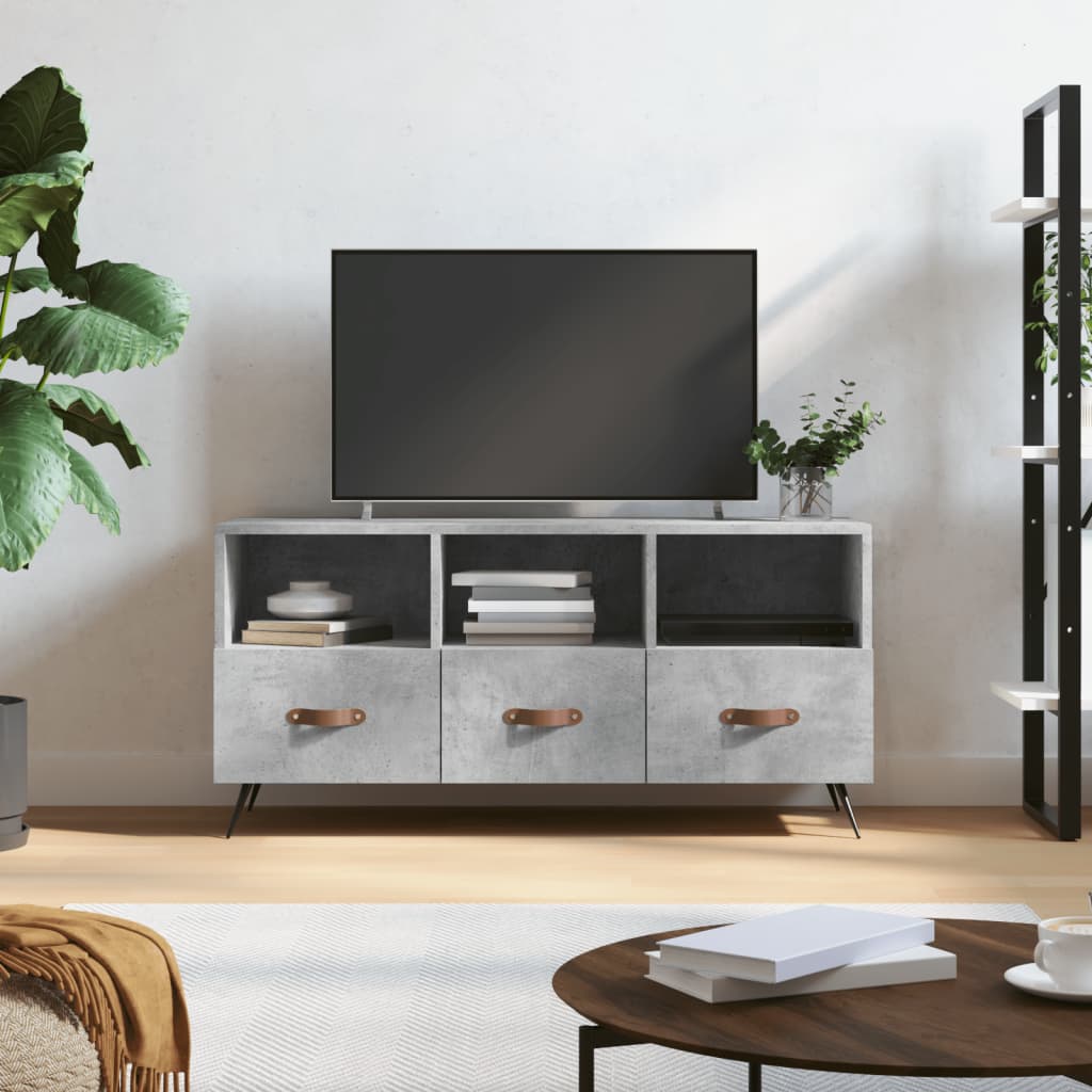 Mueble de TV madera de ingeniería blanco 102x36x50 cm