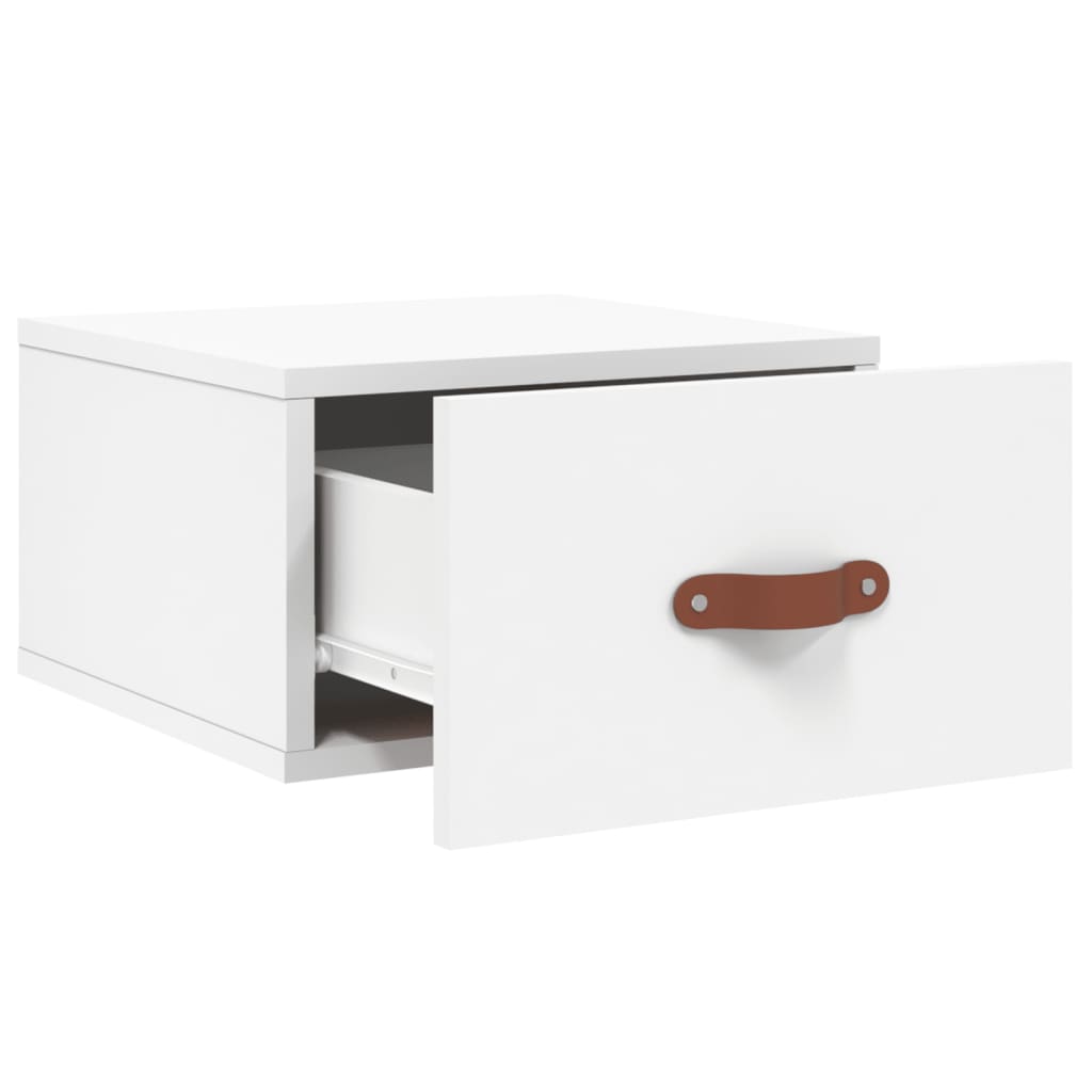 Mesita de noche de pared blanco 35x35x20 cm