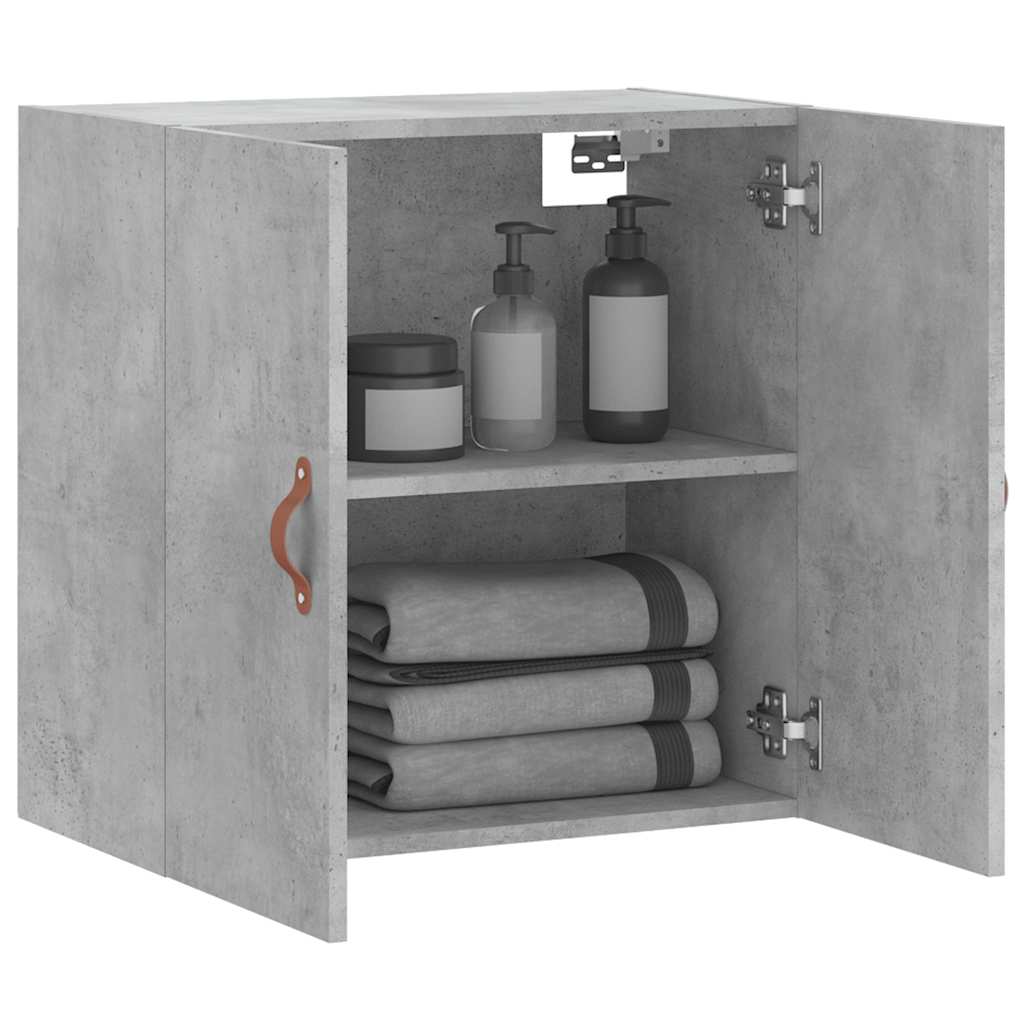 Armario de pared madera de ingeniería gris hormigón 60x31x60 cm