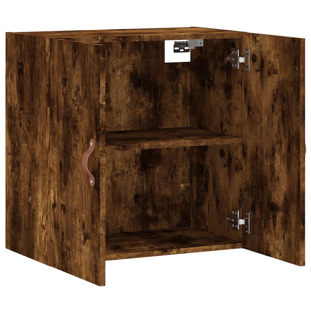 Armario de pared madera de ingeniería roble ahumado 60x31x60 cm
