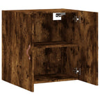 Armario de pared madera de ingeniería roble ahumado 60x31x60 cm