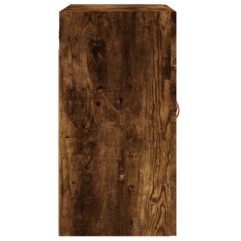 Armario de pared madera de ingeniería roble ahumado 60x31x60 cm