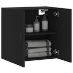 Armario de pared madera de ingeniería negro 60x31x60 cm
