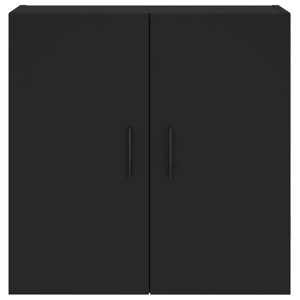 Armario de pared madera de ingeniería negro 60x31x60 cm