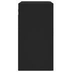 Armario de pared madera de ingeniería negro 60x31x60 cm