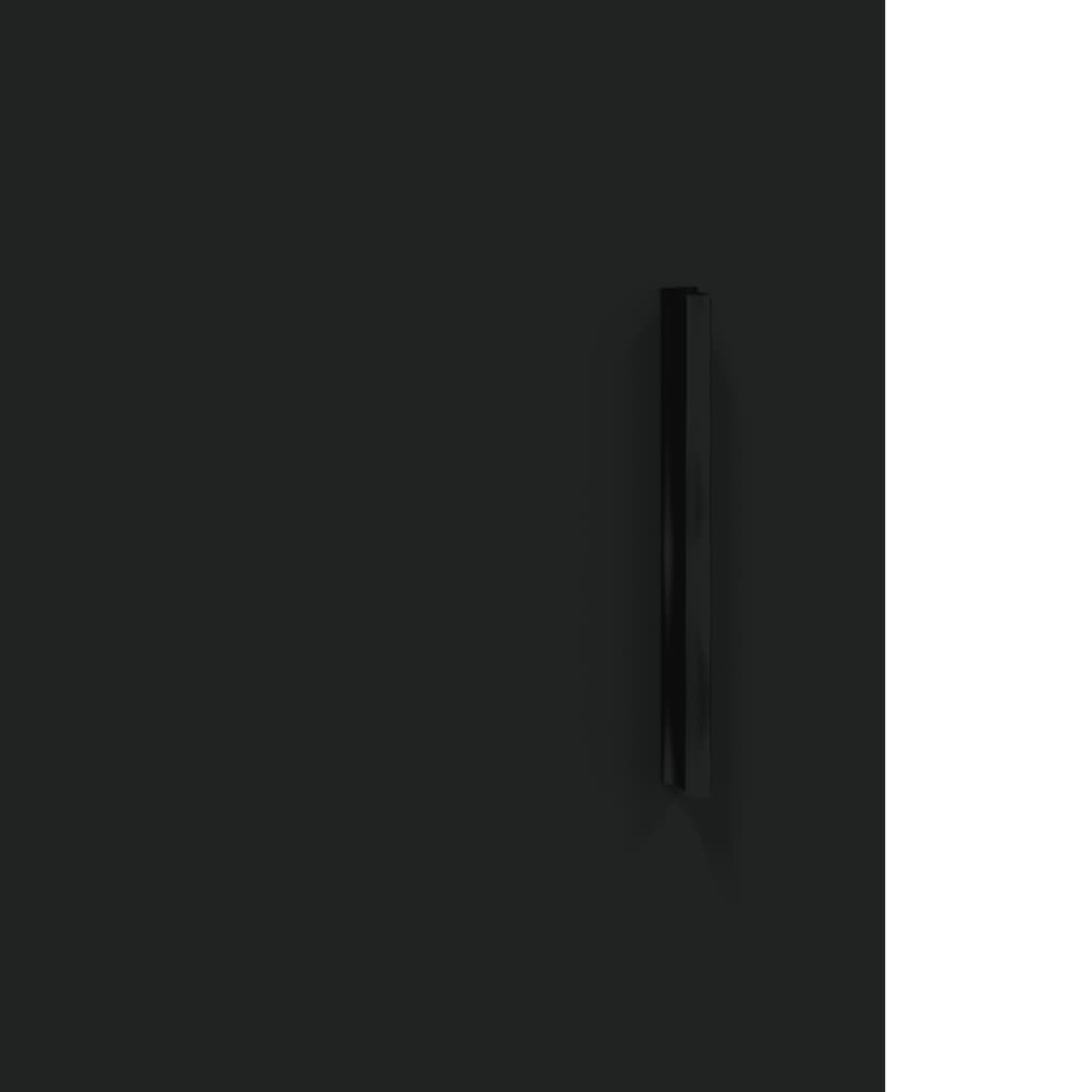 Armario de pared madera de ingeniería negro 60x31x60 cm