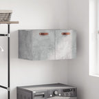 Armario de pared madera ingeniería gris hormigón 60x36,5x35 cm