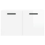 Armario pared madera contrachapada blanco brillo 60x36,5x35 cm