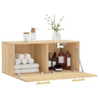 Armario de pared madera ingeniería roble Sonoma 80x36,5x35 cm