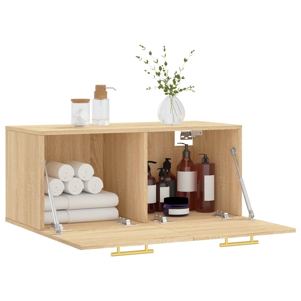 Armario de pared madera ingeniería roble Sonoma 80x36,5x35 cm