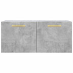 Armario de pared madera ingeniería gris hormigón 80x36,5x35 cm