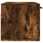 Armario de pared madera ingeniería roble ahumado 80x36,5x35 cm