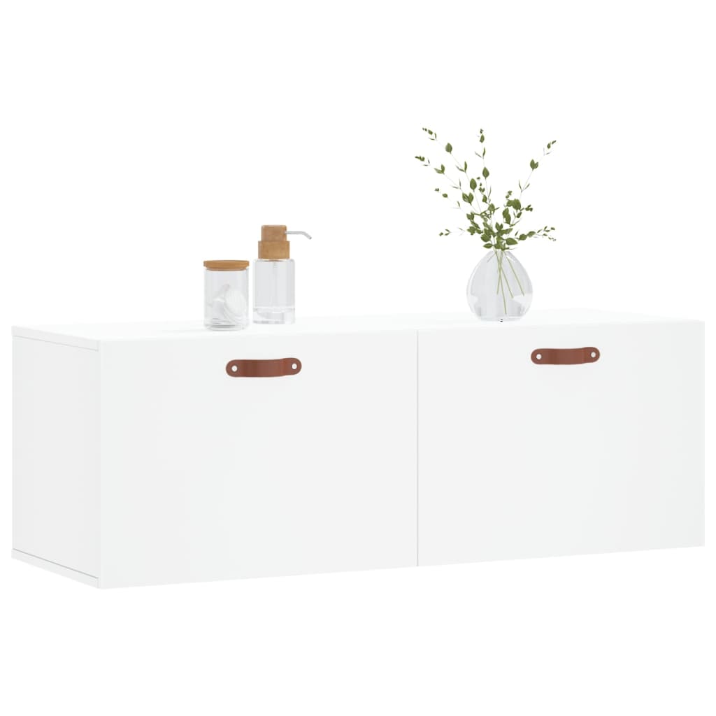 Armario de pared madera de ingeniería blanco 100x36,5x35 cm