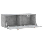 Armario de pared madera ingeniería gris hormigón 100x36,5x35 cm