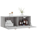 Armario de pared madera ingeniería gris Sonoma 100x36,5x35 cm