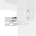 Armario de pared madera ingeniería blanco brillo 34,5x34x90 cm