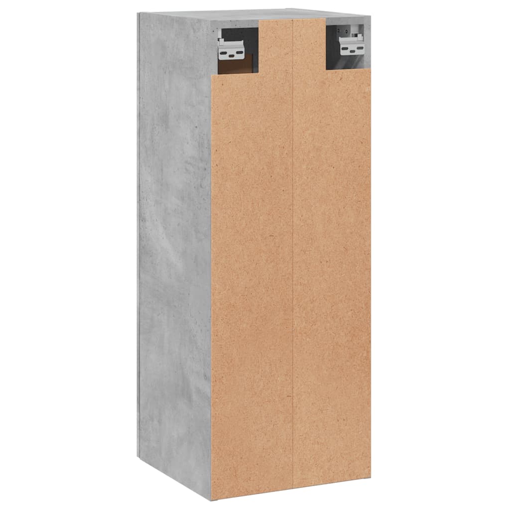 Armario de pared madera ingeniería gris hormigón 34,5x34x90 cm