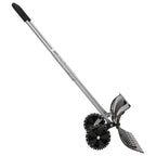 Pala de nieve con mango extensible lámina de acero negro 66 cm