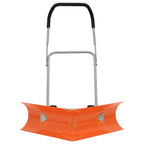 Pala quitanieves de doble ángulo mango extensible acero naranja