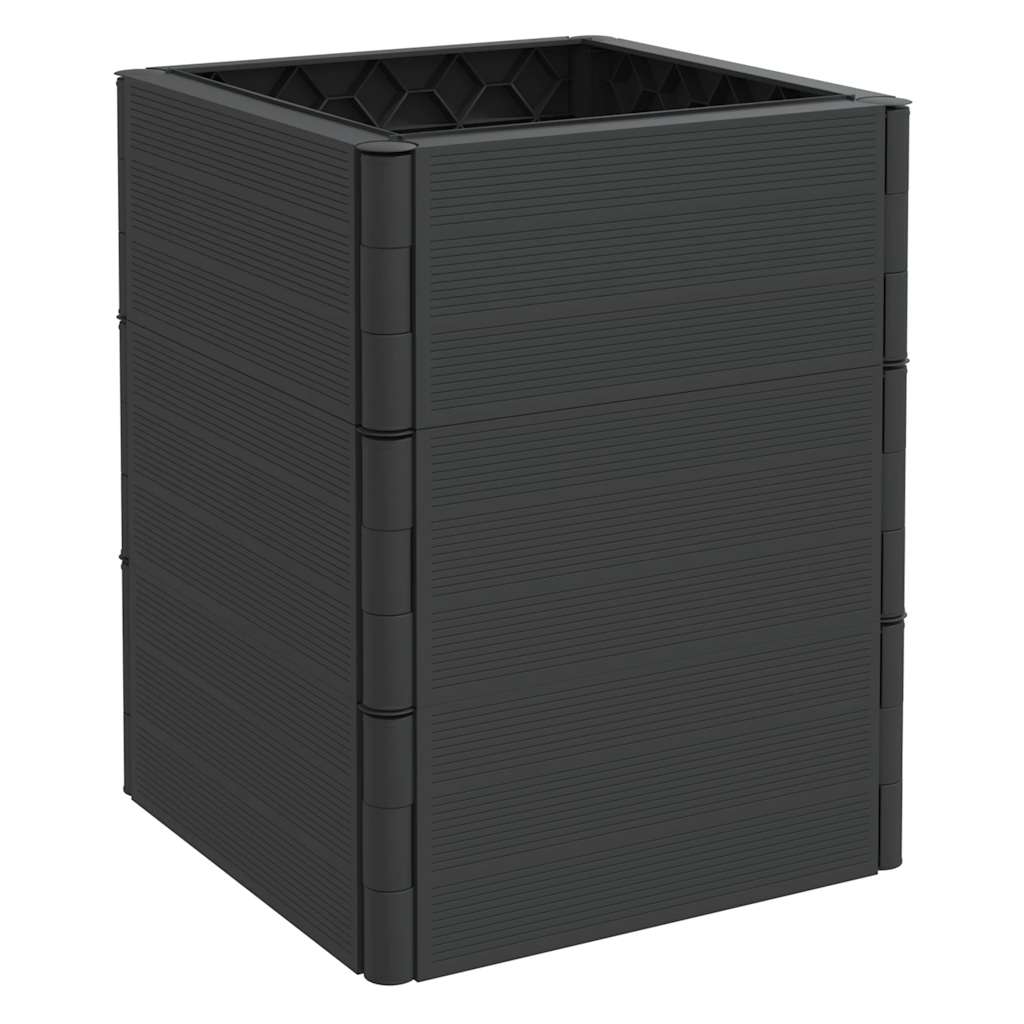 Jardineras 2 uds PP gris antracita