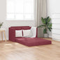 Sofá cama de suelo 2 en 1 cuero sintético crema 112x174x55 cm