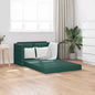 Sofá cama de suelo 2 en 1 cuero sintético crema 112x174x55 cm