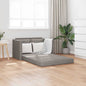 Sofá cama de suelo 2 en 1 cuero sintético crema 112x174x55 cm
