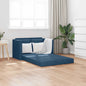Sofá cama de suelo 2 en 1 cuero sintético crema 112x174x55 cm