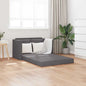 Sofá cama de suelo 2 en 1 cuero sintético crema 112x174x55 cm