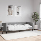 Sofá cama cuero sintético blanco 100x200 cm