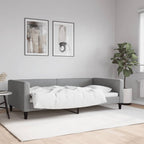 Sofá cama cuero sintético blanco 100x200 cm