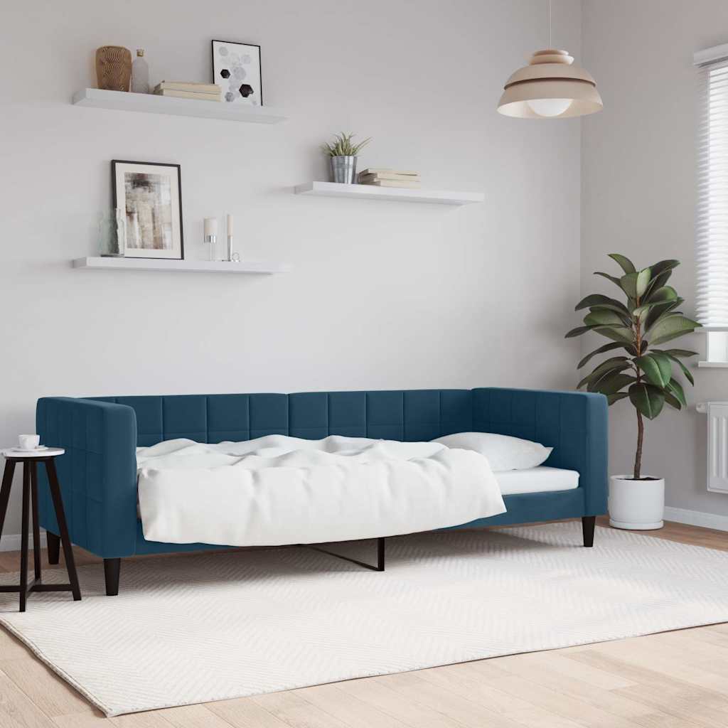 Sofá cama cuero sintético blanco 100x200 cm