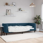 Sofá cama cuero sintético blanco 100x200 cm