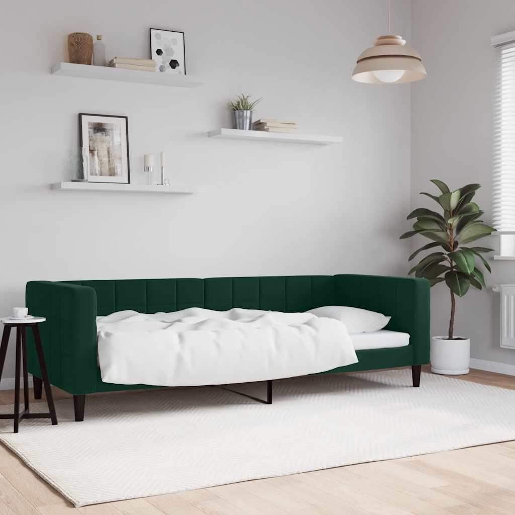 Sofá cama cuero sintético blanco 100x200 cm