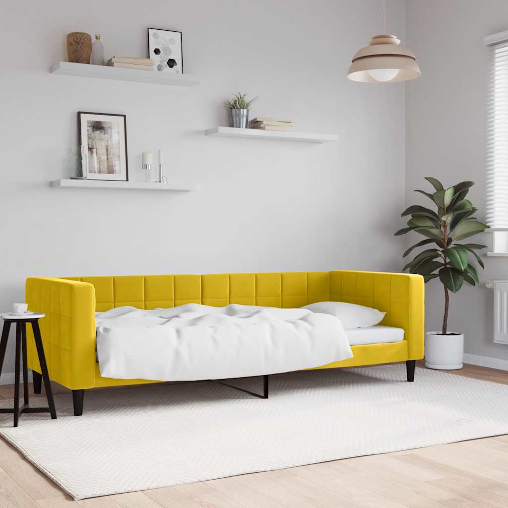 Sofá cama cuero sintético blanco 100x200 cm