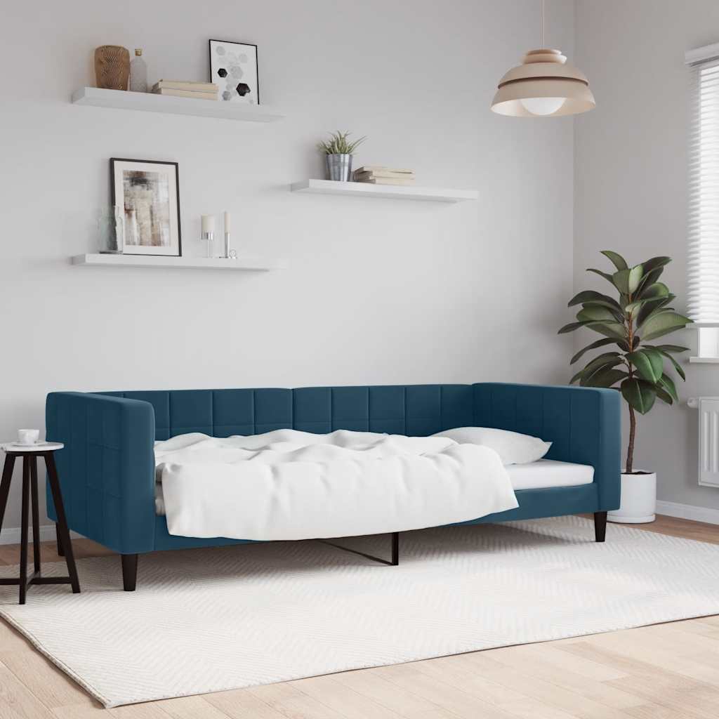 Sofá cama cuero sintético blanco 100x200 cm