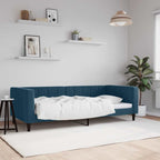 Sofá cama cuero sintético blanco 100x200 cm