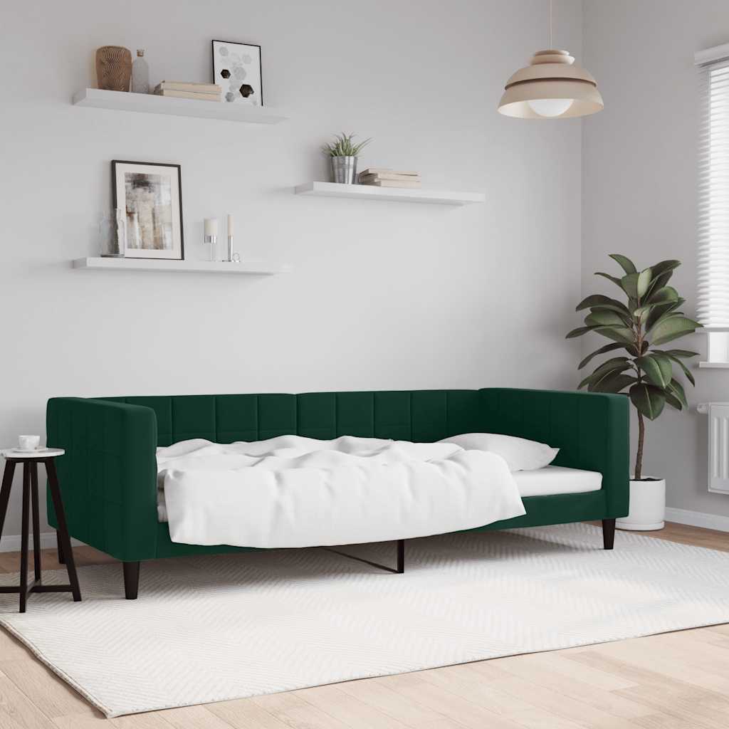 Sofá cama cuero sintético blanco 100x200 cm