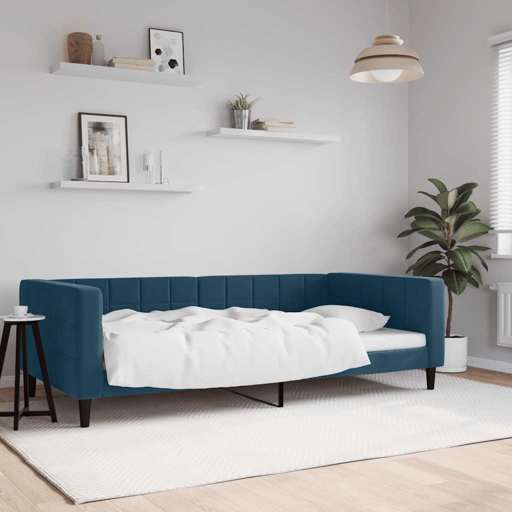 Sofá cama cuero sintético blanco 100x200 cm