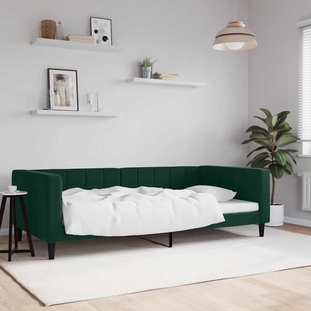 Sofá cama cuero sintético blanco 100x200 cm