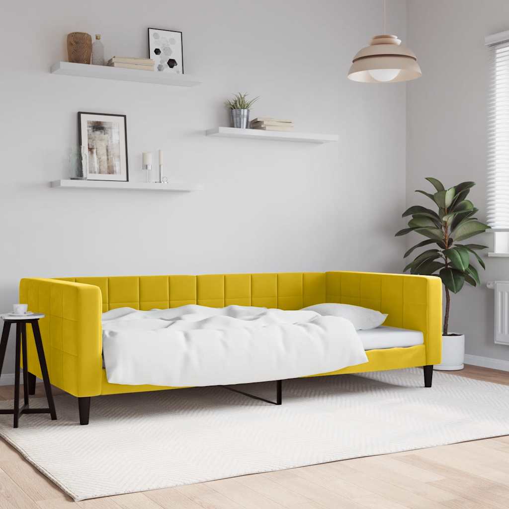 Sofá cama cuero sintético blanco 100x200 cm