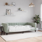 Sofá cama cuero sintético blanco 100x200 cm
