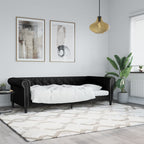 Sofá cama cuero sintético blanco 100x200 cm