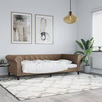 Sofá cama cuero sintético blanco 100x200 cm