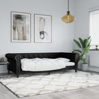 Sofá cama cuero sintético blanco 100x200 cm
