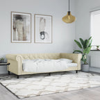 Sofá cama cuero sintético blanco 100x200 cm