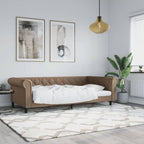 Sofá cama cuero sintético blanco 100x200 cm