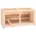 Jaula para hámster 104x52x54 cm de madera maciza de abeto